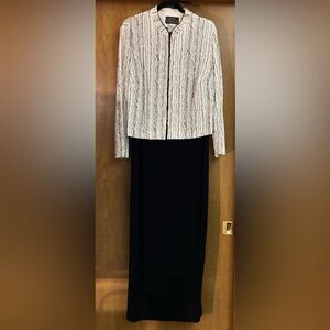 Alex Evenings Elegant Two Pc Maxi Dress & Jacket